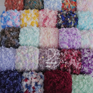   100gr  Sợi pom lông vũ dùng chập với len to 