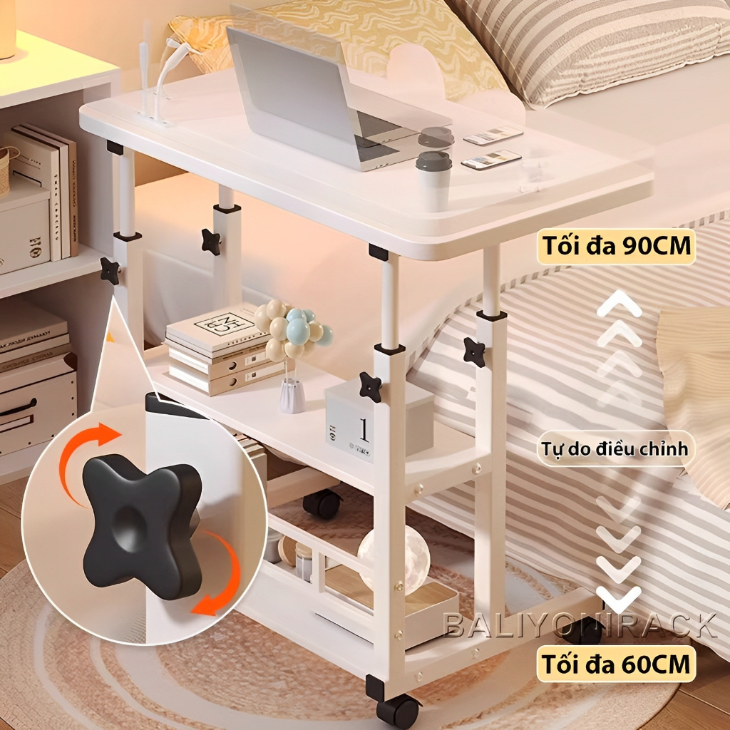 Bali Bàn Làm Việc Có Bánh Xe Di Đa Năng Nâng Hạ Chiều Cao Và Có Bánh Xe Di Bàn Văn Phòng Tiện | BigBuy360 - bigbuy360.vn