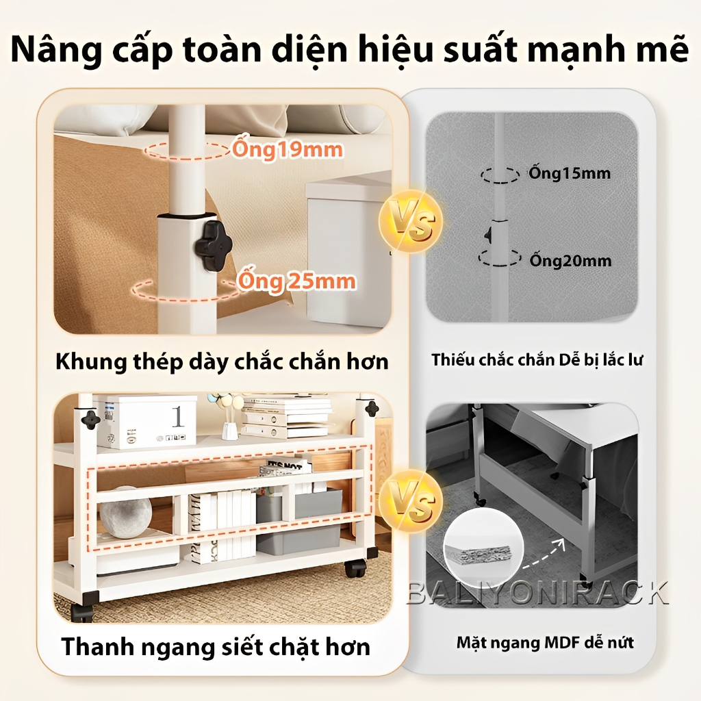 Bali Bàn Làm Việc Có Bánh Xe Di Đa Năng Nâng Hạ Chiều Cao Và Có Bánh Xe Di Bàn Văn Phòng Tiện | BigBuy360 - bigbuy360.vn