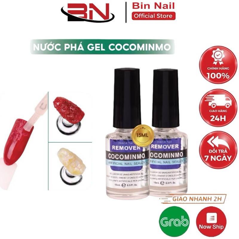 Nước phá gel Cocominmo, phá gel lạnh coco không nóng móng