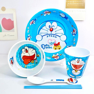 🌸🌸 COMBO DORAEMON Chén bát ly cốc muỗng thìa khay ăn dặm Doremon