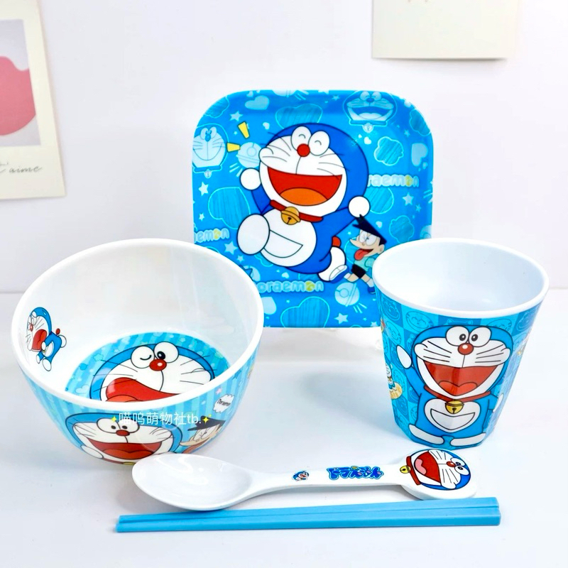🌸🌸 COMBO DORAEMON Chén bát ly cốc muỗng thìa khay ăn dặm Doremon
