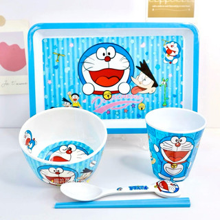 🌸🌸 COMBO DORAEMON Chén bát ly cốc muỗng thìa khay ăn dặm Doremon