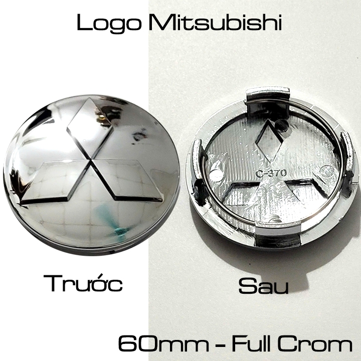 <logo auto> Logo Mitsubishi, chụp mâm xe Mitsubishi loại đường kính 60mm, Phù hợp cho các dòng Mitsu