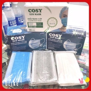 Khẩu trang y tế 4 lớp COSY và AMI (Hộp 50 cái)