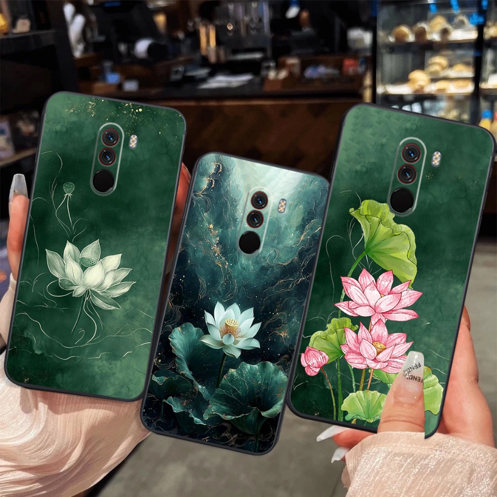 Ốp lưng Xiaomi Pocophone F1 in mẫu hoa sen đẹp,sang trọng,thanh lịch,giá rẻ