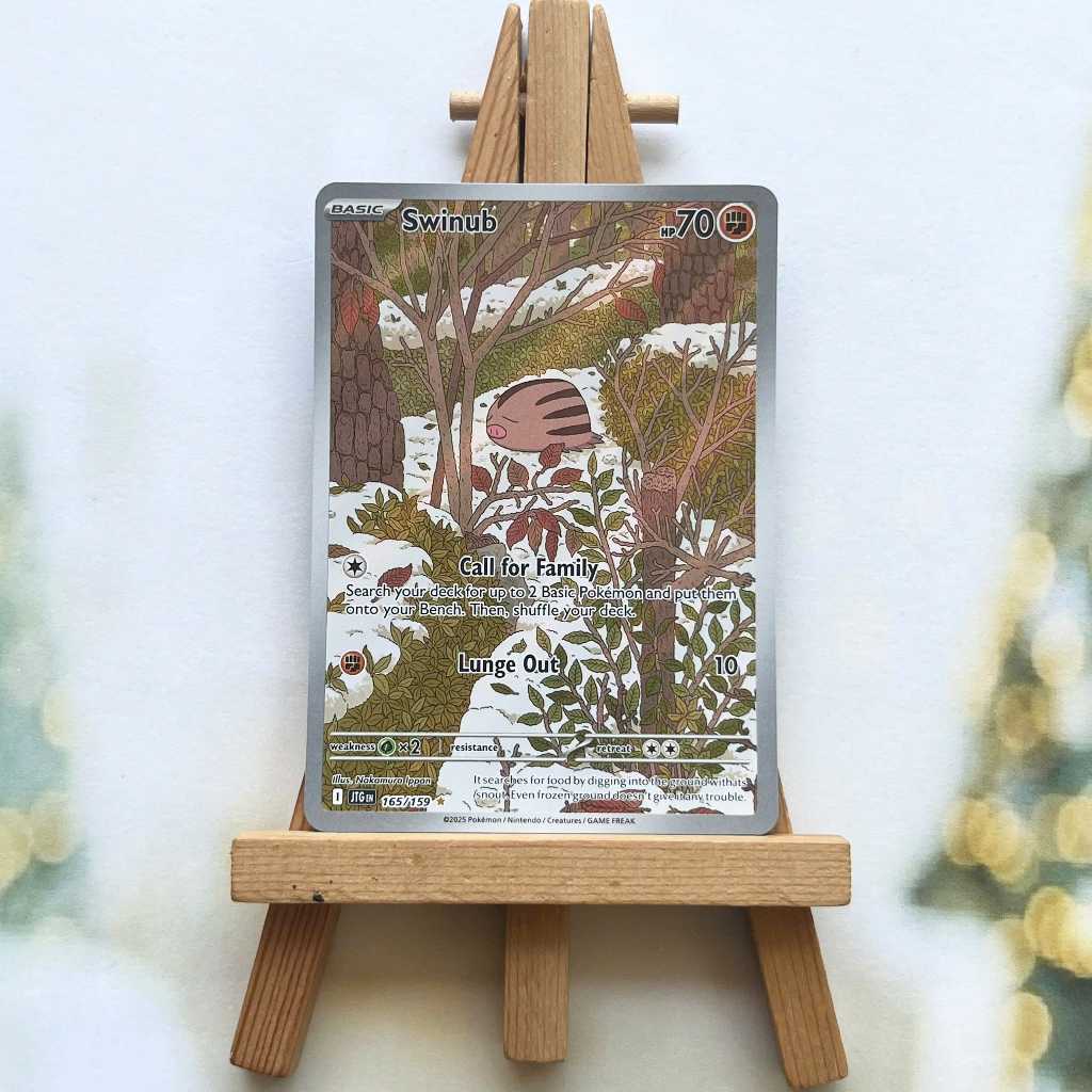 Thẻ hình Pokemon Swinub 165/159 - Lá bài lẻ Journey Together Illustration Rare tiếng Anh