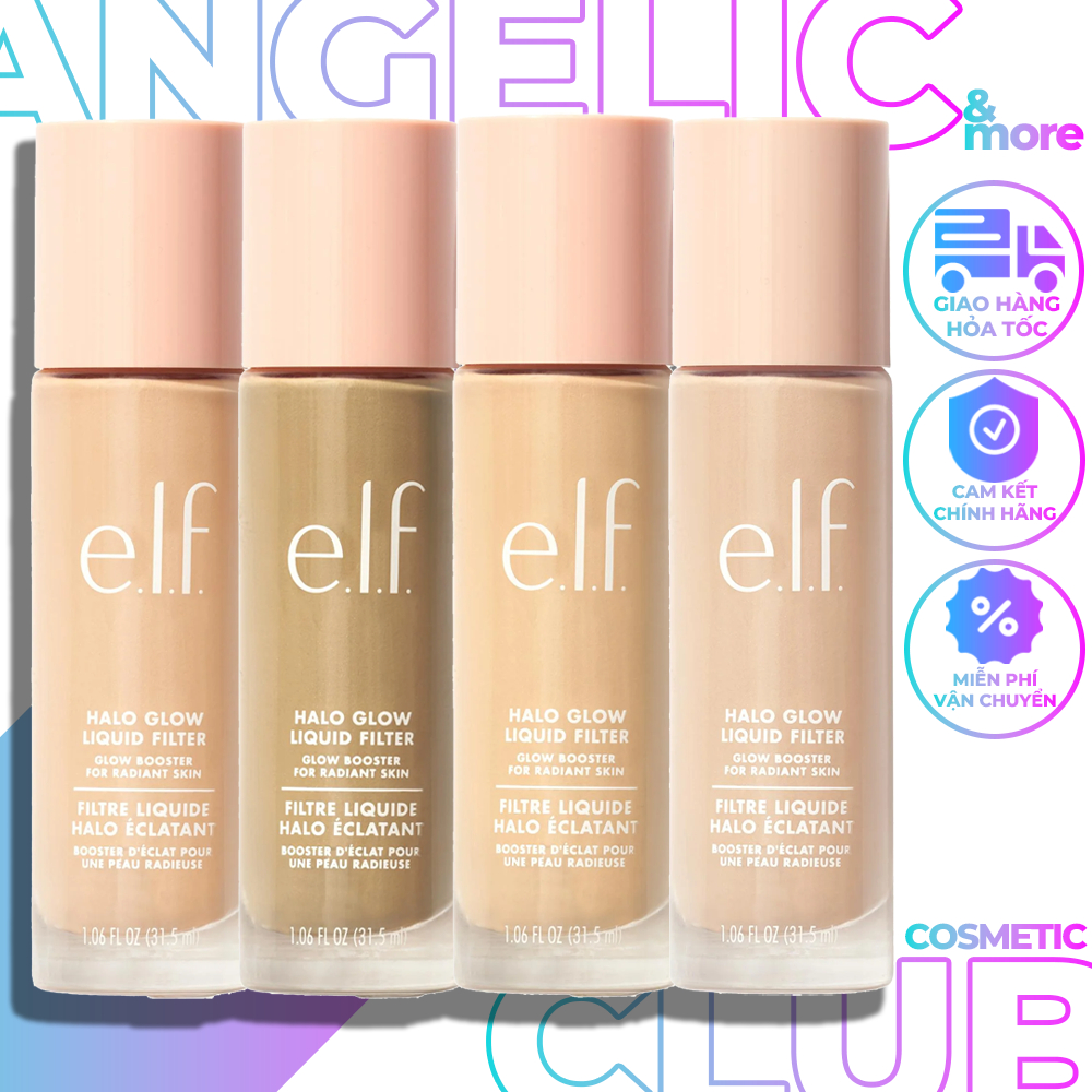 Kem Lót Dạng Lỏng ELF, Kem Lót 3 in 1 E.L.F Halo Glow Liquid Filter Tạo Hiệu Ứng Da Căng Bóng Hỗ Trợ Cấp Ẩm 31.5ml
