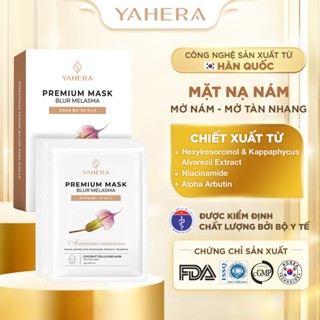  Hộp 10 Mặt nạ nám thạch nước dừa tươi YAHERA Premium Mask Blur Melasma giúp mờ thâm nám tàn nhang 