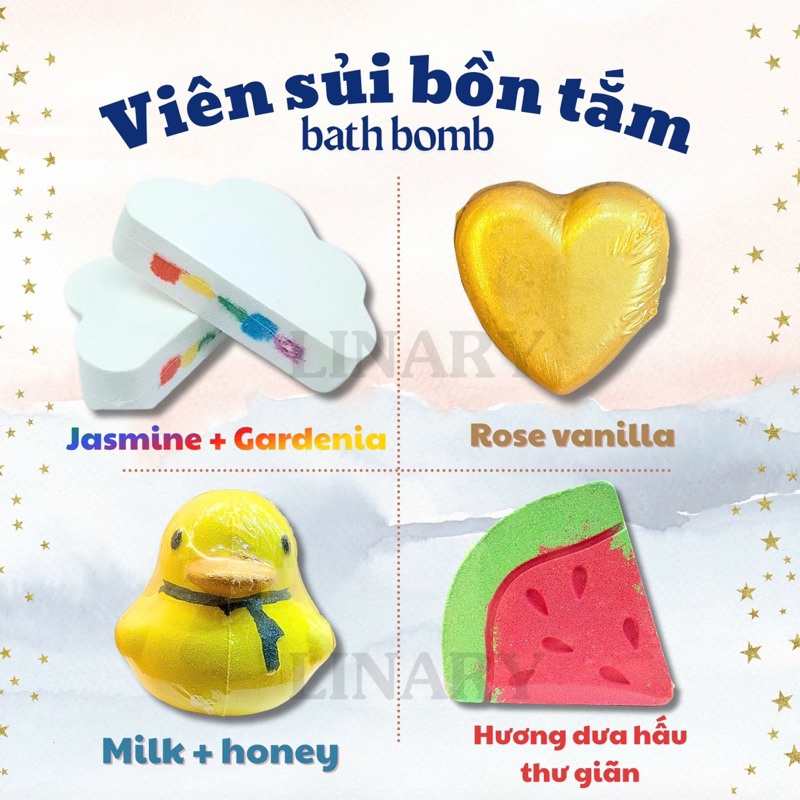 Linary1994 | Viên Tắm Thả Bồn Siêu Thơm - Bath Bomb For Bath Tub