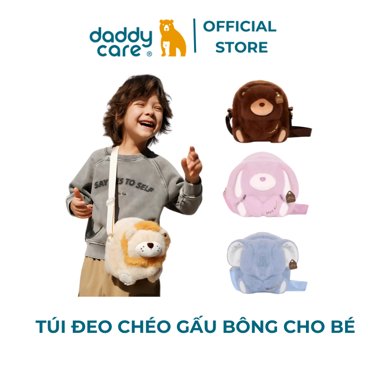 Túi đeo chéo gấu bông cho bé gái bé trai Zoyzoii B81 Kids Crosbody Bag