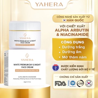  Kem dưỡng trắng da mặt cao cấp ngày và đêm YAHERA White Premium Face Cream Day Night dưỡng ẩm mờ thâm nám da mặt 20g 