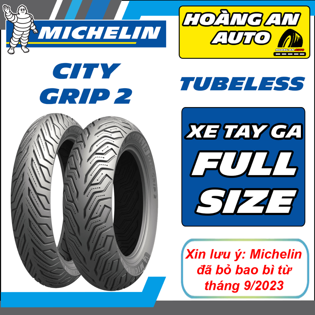 (CITY GRIP 2 - FULL SIZE) Vỏ lốp xe Michelin City Grip 2 hàng Châu Âu - MADE IN SERBIA CHO TAY GA