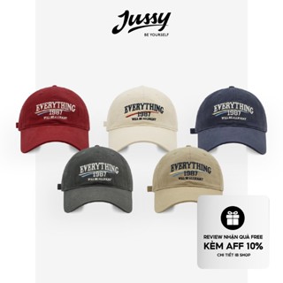 Mũ lưỡi trai nam nữ Jussy Official thêu chữ Everything form mềm, nón lưỡi trai kaki màu đỏ thời trang Hàn Quốc