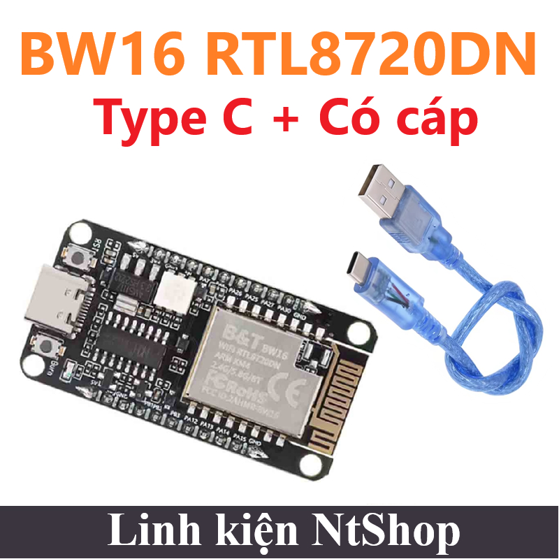 Kit BW16 RTL8720DN Wifi 2.4GHz và 5.8GHz Bluetooth 5.0, Module wifi băng tần kép
