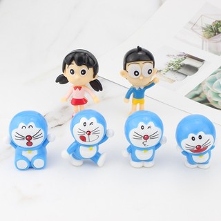 Sét Doremon, Nobita, Xuka trang trí bánh kem, quà tặng sinh nhật cao 7cm