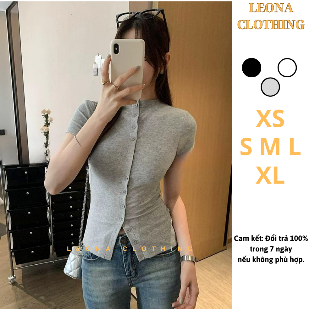 Áo Thun Nhiều Nút - A64 - Leona Clothing
