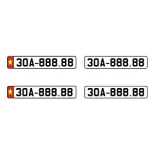 Biển số mô hình xe tỷ lệ 1:24