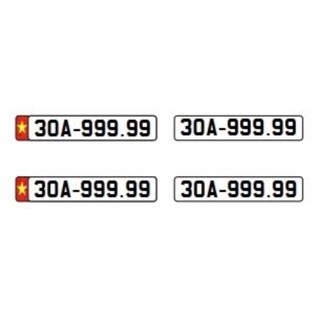 Biển số mô hình xe tỷ lệ 1:24