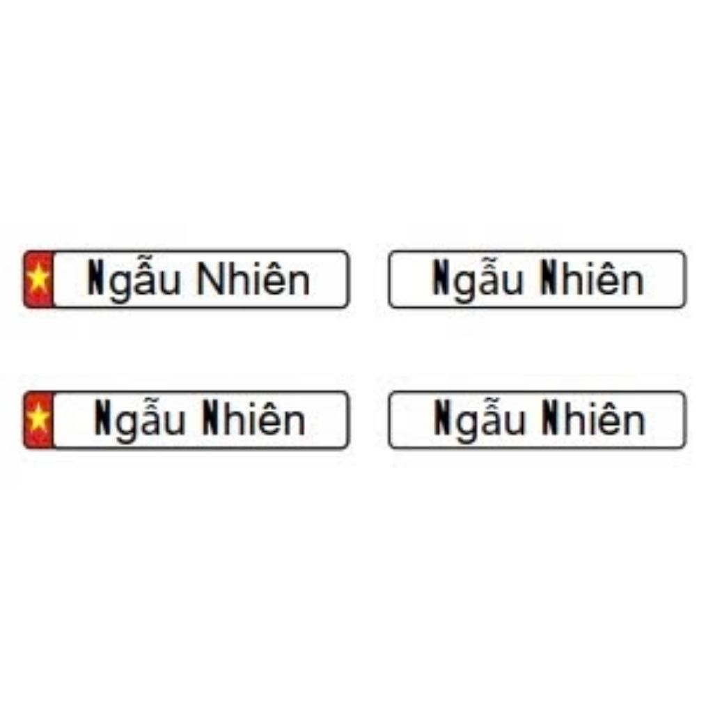 Biển số mô hình xe tỷ lệ 1:24