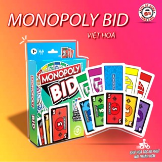 Bộ bài Tỷ Phú Monopoly BID VIỆT HÓA 110 lá phiên bản Cao Cấp, Board Game chơi cùng bạn bè Monopoly