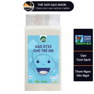 Gạo ST25 cho trẻ em Túi 1kg - Cam kết 100% Gạo Tươi Sạch
