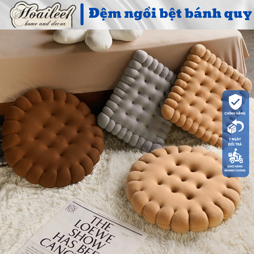Bệt bánh quy Đệm ngồi bệt,nệm lót ghế,nệm ngột bệt hình bánh quy tròn và bánh quy vuông siêu đẹp siz