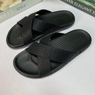 (Quai + Đế Khâu) Dép Quai Chéo Nam Chất Liệu Da Bò, Đế Cao Su Êm Bền, Hàng Chất Lượng