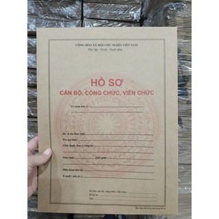  Combo 10 Túi hồ sơ cán bộ công chức viên chức giấy dày đáy 5cm 