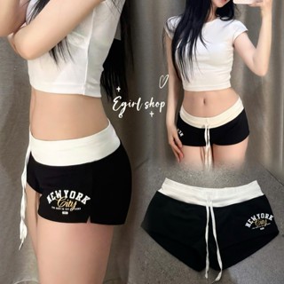 (XÁM/ĐEN) Quần short nữ ngắn,short biker,quần đùi cạp trễ dây rút chất nỉ cotton co giãn mùa