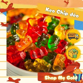  Kẹo dẻo chip vị trái cây mix hình cute sắc màu  hũ 300g  đồ ăn vặt 