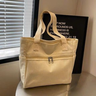  Túi tote 2 lớp vải canvas  nữ đựng vừa laptop cỡ lớn đeo vai phong cách ,đi học đi chơi đi làm 