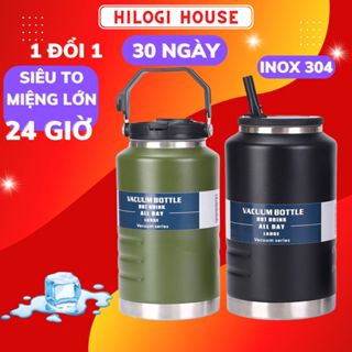 Bình giữ nhiệt 2000ml, bình nước 2L lớn béo to, miệng rộng 9.5cm, 2 cách uống tiện lợi , giữ nóng 10g, giữ lạnh 20g