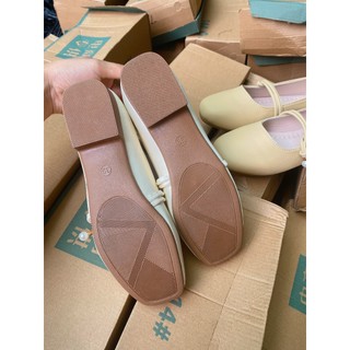 Giày bệt da mềm êm búp bê nữ kiểu dáng basic dễ thương