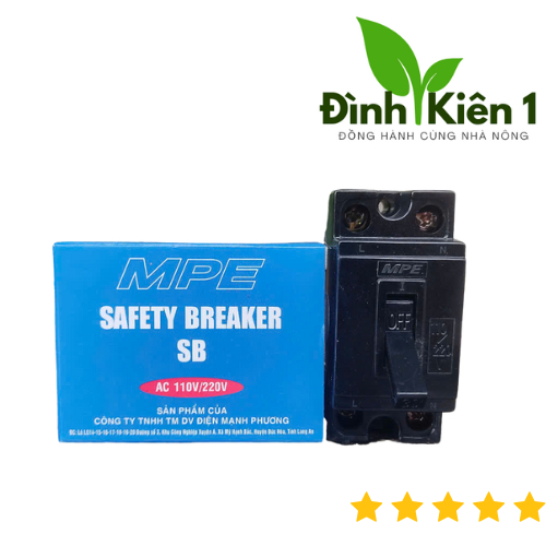 ( CHÍNH HÃNG ) Cầu dao an toàn (aptomat) CB cóc đen MPE 30A - chính hãng MPE.