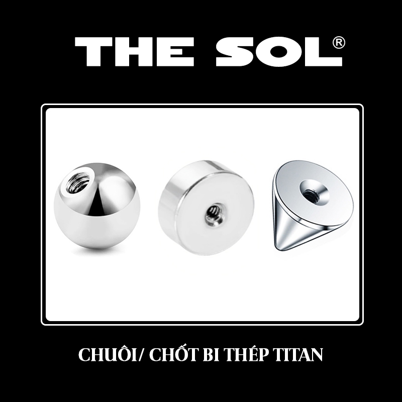 [1 CHIẾC] Chốt Bi/ Chuôi Bi Thép Không Gỉ Unisex Dành Cho Nam Nữ thesolvn