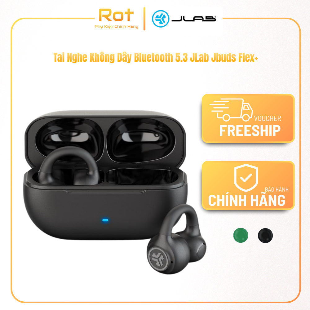 Tai Nghe Không Dây JLab Jbuds Flex + Bluetooth 5.3 - Hỗ Trợ Sạc Nhanh - IPX4 - Bảo Hành 24 Tháng