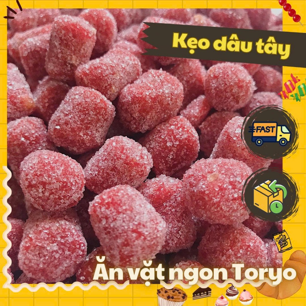 Kẹo dâu tây Đà Lạt siêu phẩm (500g)