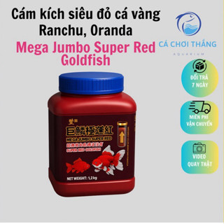 Cám kích siêu đỏ cá vàng Mega Jumbo Super Red Goldfish(Hạt chìm) - Tăng size, kích màu đỏ nhanh cho cá Ranchu, Oranda