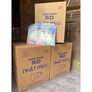  THÙNG 500 CÁI 50 GÓI KHẨU TRANG 5D NHẬT NINH MASK KHÁNG KHUẨN 