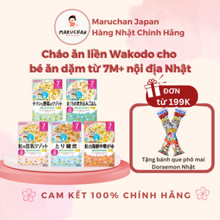 Maruchan - Cháo ăn liền Wakodo Nhật Bản nhiều vị cho bé dùng từ 7M+, 9M+ date 2026