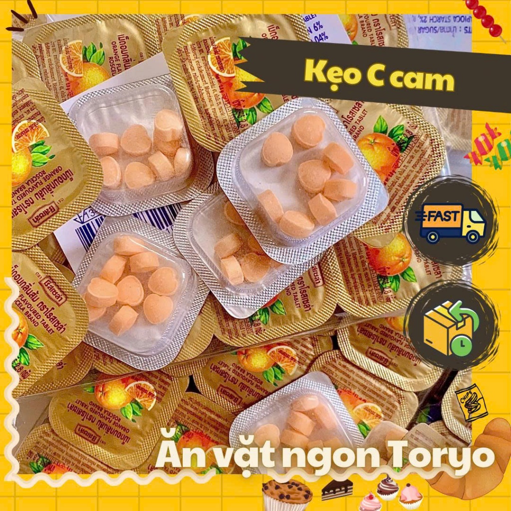 Combo Kẹo C cam Thái Lan, C tim (hộp lẻ)