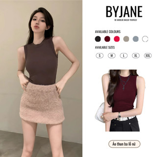 Áo ba lỗ nữ cotton mịn mát BYJANE Áo 2 dây nữ bản to, áo tanktop phù hợp đi tập đi chơi-025