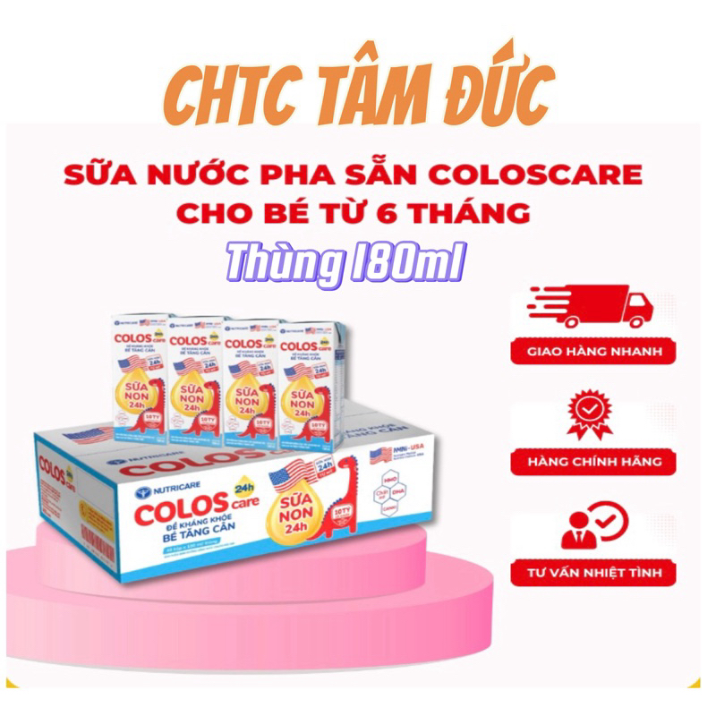 Thùng Sữa dinh dưỡng pha sẵn ColosCare 24h 180ml