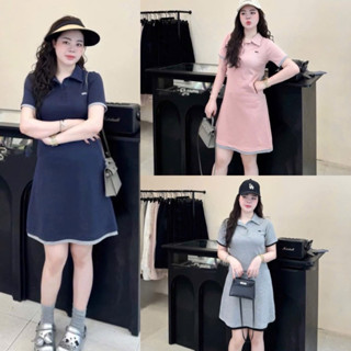 Váy YT116 Polo Phối Viền , Đầm Polo Dáng Suông Chất Cotton From Rộng