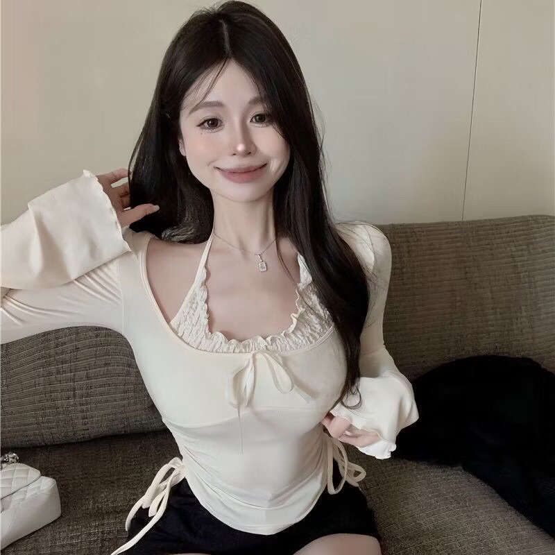 Áo tiểu thư cổ yếm tay loe outfit đi biển hè 2025 mã A364 | BigBuy360 - bigbuy360.vn