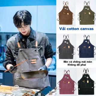 Tạp dề pha chế Cao Cấp có túi, tạp dề nấu ăn chống nước, Có thể sử dụng trong quán cà phê nhà bếp