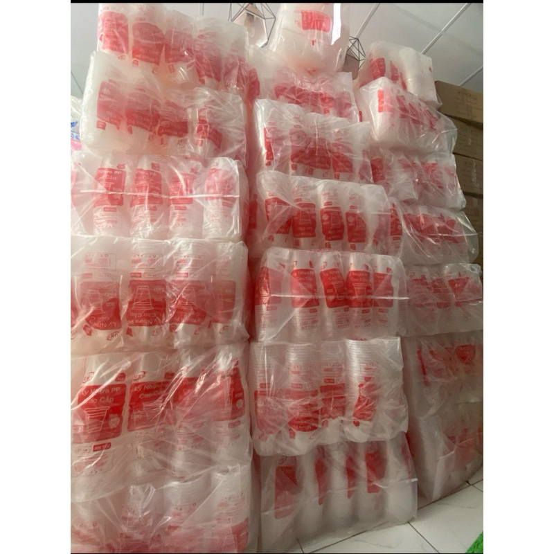Combo 1000 ly 800 yếu (750ml)_Không nắp_Ly nước mía, trà tắc_(40 cây ly, mỗi cây 25 cái)