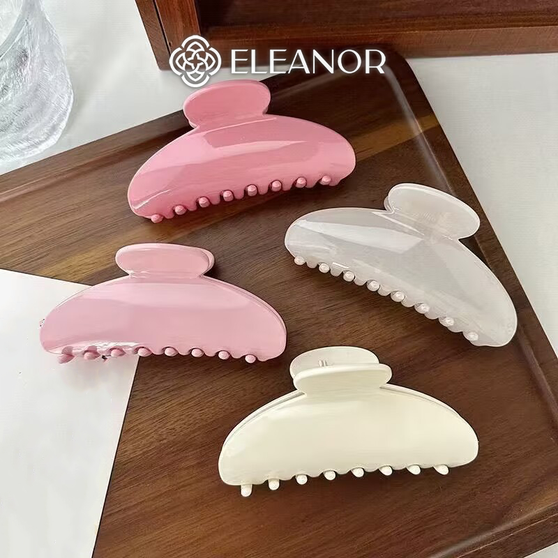 Kẹp tóc nữ càng cua Eleanor Accessories trơn nhiều màu phụ kiện tóc 9740