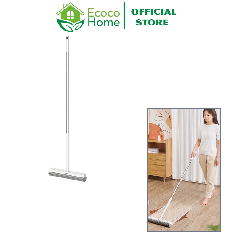 Cây Lau Nhà ECOCO Mẫu Mới Thông Minh Siêu Thấm Hút, Chổi Lau Sàn Kháng Khuẩn, Lau Sạch Khô Nhanh